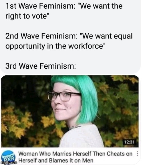 Feminists nowadays… | image tagged in feminist | made w/ Imgflip meme maker
