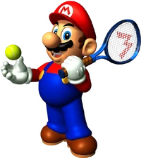 mario playing tennis Blank Meme Template