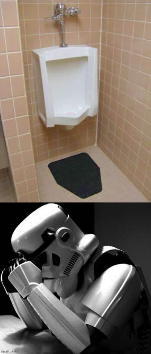 Stormtrooper at urinal | image tagged in star wars,stormtrooper | made w/ Imgflip meme maker