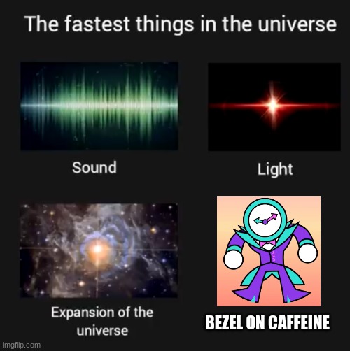 Fastest things in the universe | BEZEL ON CAFFEINE | image tagged in fastest things in the universe,chikn nuggit | made w/ Imgflip meme maker