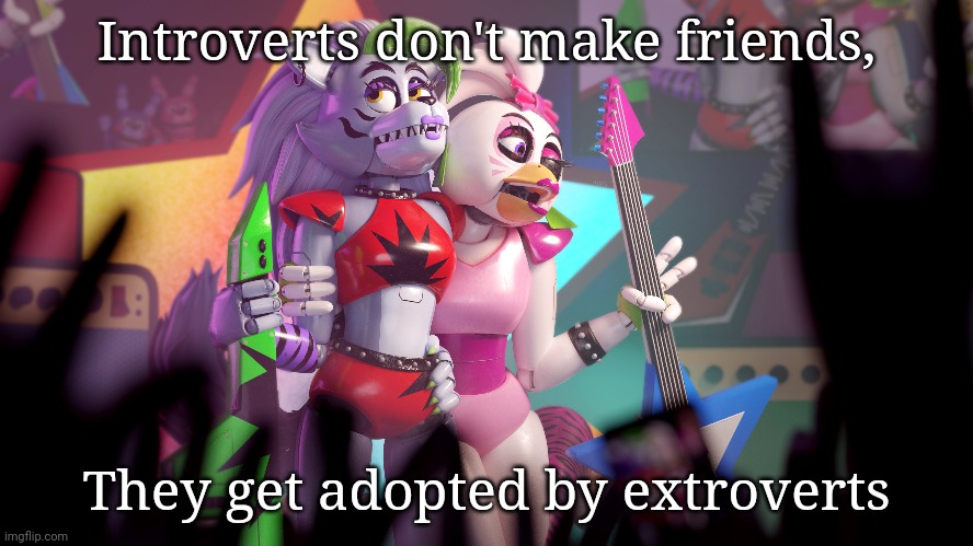 Introverts don't make friends, They get adopted by extroverts | made w/ Imgflip meme maker