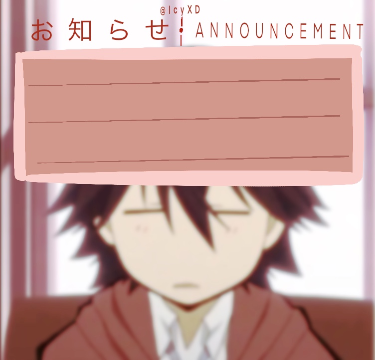 High Quality @IcyXD Ranpo Edogawa Announcement Template Blank Meme Template