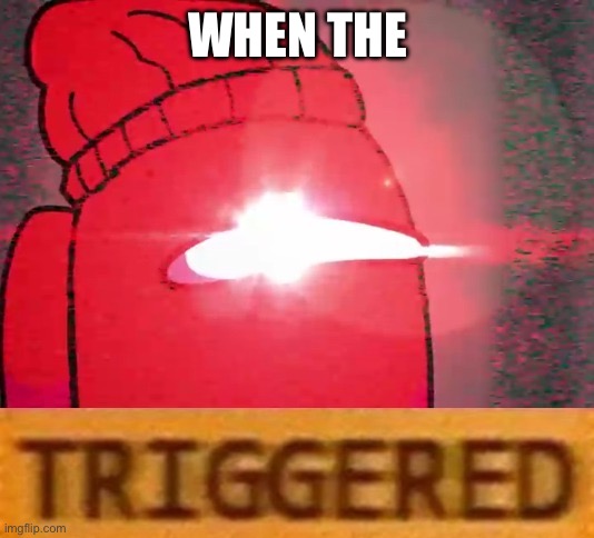Among Us Logic Player Triggered | WHEN THE | image tagged in among us logic t r i g g e r e d | made w/ Imgflip meme maker