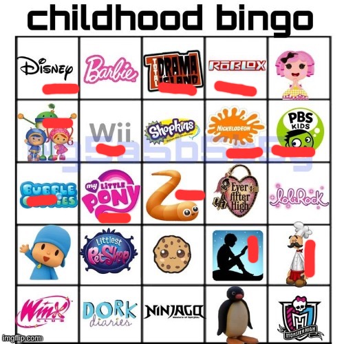 I had a weird childhood- | image tagged in childhood bingo | made w/ Imgflip meme maker