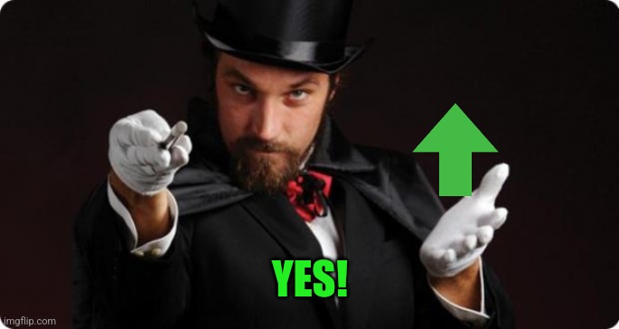 Household Magician | YES! | image tagged in household magician | made w/ Imgflip meme maker