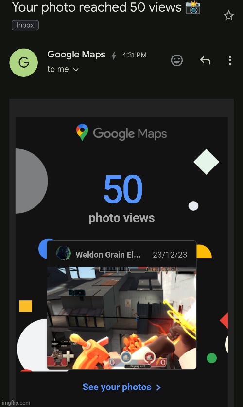 Why is google congratulating me for a joke review | made w/ Imgflip meme maker