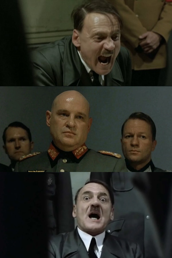 Hitler Reacts (Hitler Parodies, Downfall Parodies) Blank Meme Template