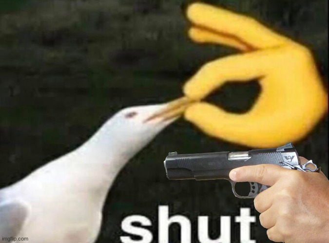 SHUT | image tagged in shut | made w/ Imgflip meme maker