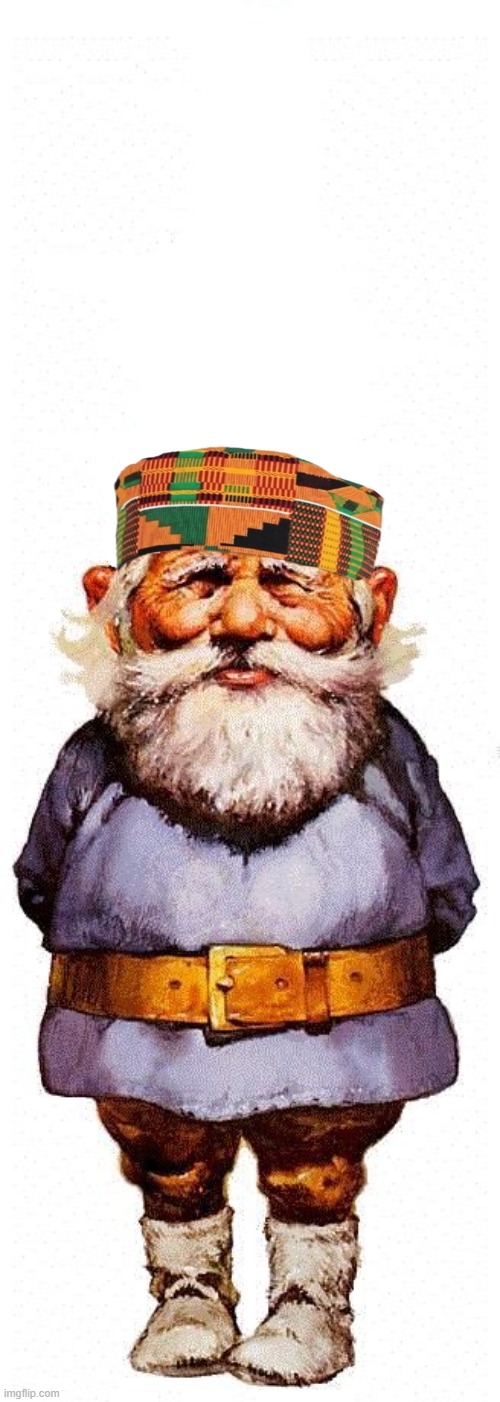 afrognome | image tagged in gnome | made w/ Imgflip meme maker