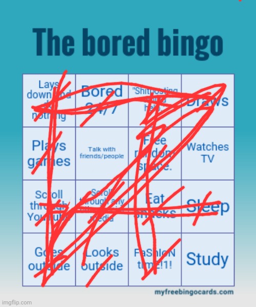 The bored bingo | image tagged in the bored bingo | made w/ Imgflip meme maker