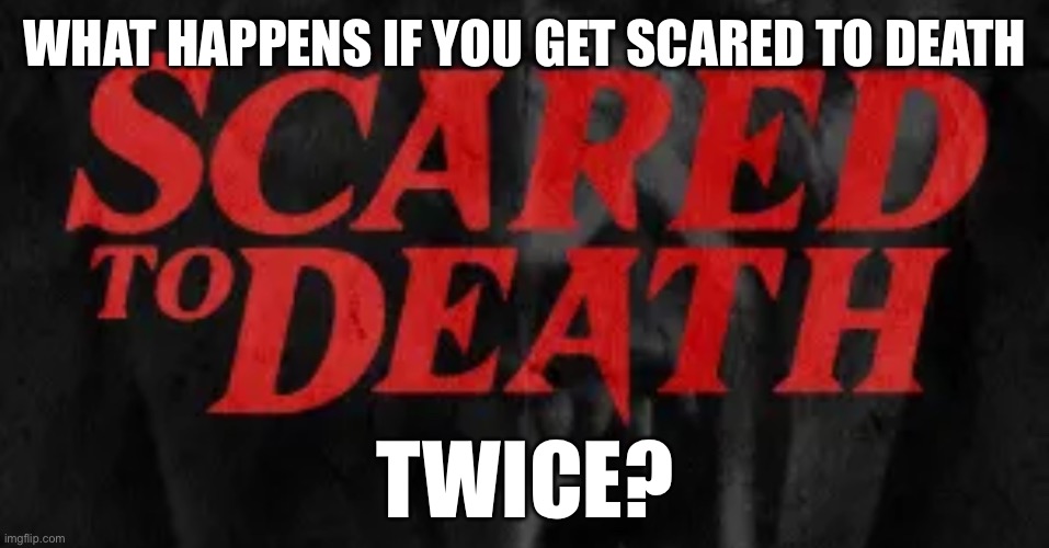 WHAT HAPPENS IF YOU GET SCARED TO DEATH; TWICE? | made w/ Imgflip meme maker