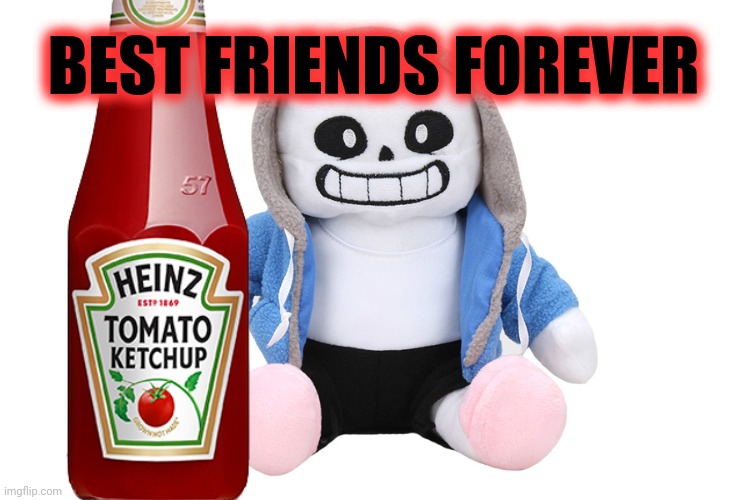 Give me all your ketchup | BEST FRIENDS FOREVER | image tagged in sans undertale,sans,ketchup | made w/ Imgflip meme maker