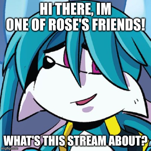 I cant comment yet btw ;-; | HI THERE, IM ONE OF ROSE'S FRIENDS! WHAT'S THIS STREAM ABOUT? | made w/ Imgflip meme maker