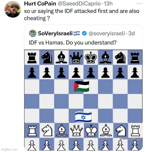 Israeli flag pfp accidentally makes a good point | made w/ Imgflip meme maker