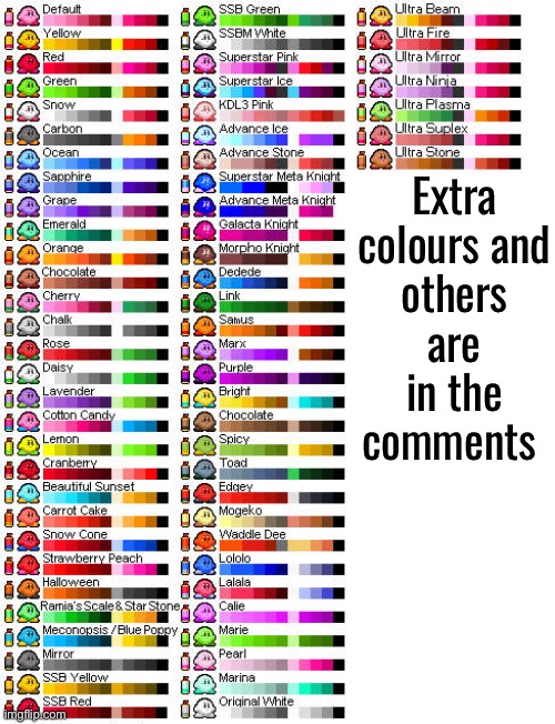Extra colours and others are in the comments | made w/ Imgflip meme maker