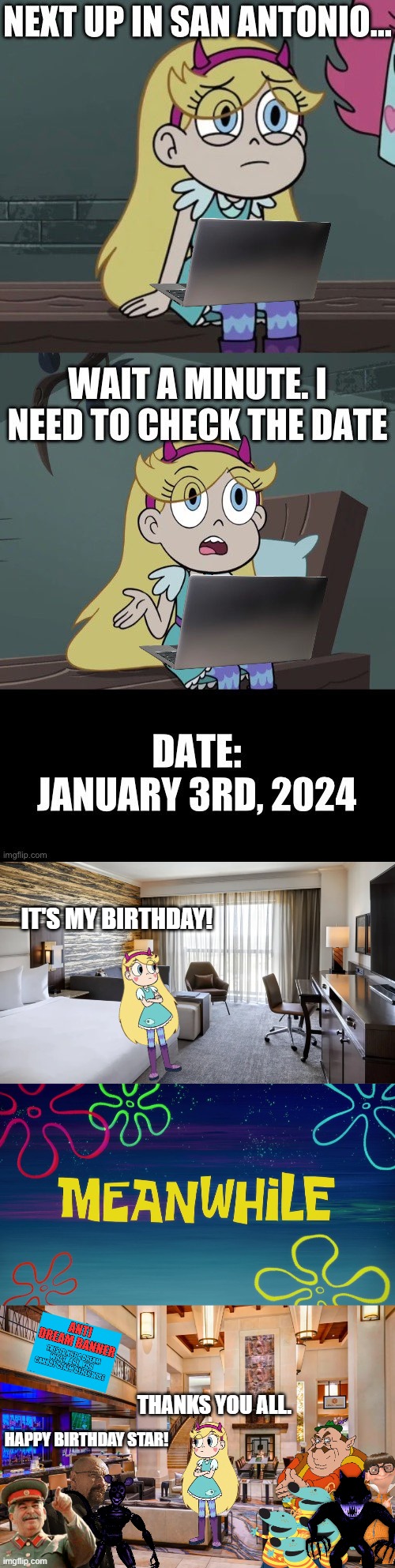 Star Butterfly's Birthday | image tagged in star butterfly,birthday,team morshu,team krewfam,team dreamscape | made w/ Imgflip meme maker