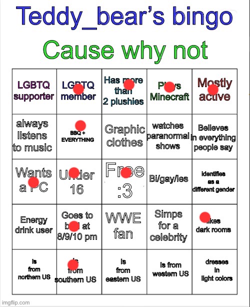 Teddy bear’s bingo | image tagged in teddy bear s bingo | made w/ Imgflip meme maker