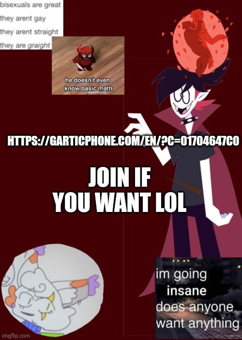 Opal's temp 2.0 | JOIN IF YOU WANT LOL; HTTPS://GARTICPHONE.COM/EN/?C=01704647C0 | image tagged in opal's temp 2 0 | made w/ Imgflip meme maker