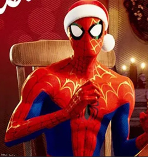 Christmas spiderman | image tagged in christmas spiderman | made w/ Imgflip meme maker