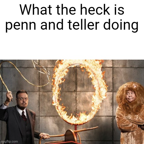 What the heck is penn and teller doing | made w/ Imgflip meme maker