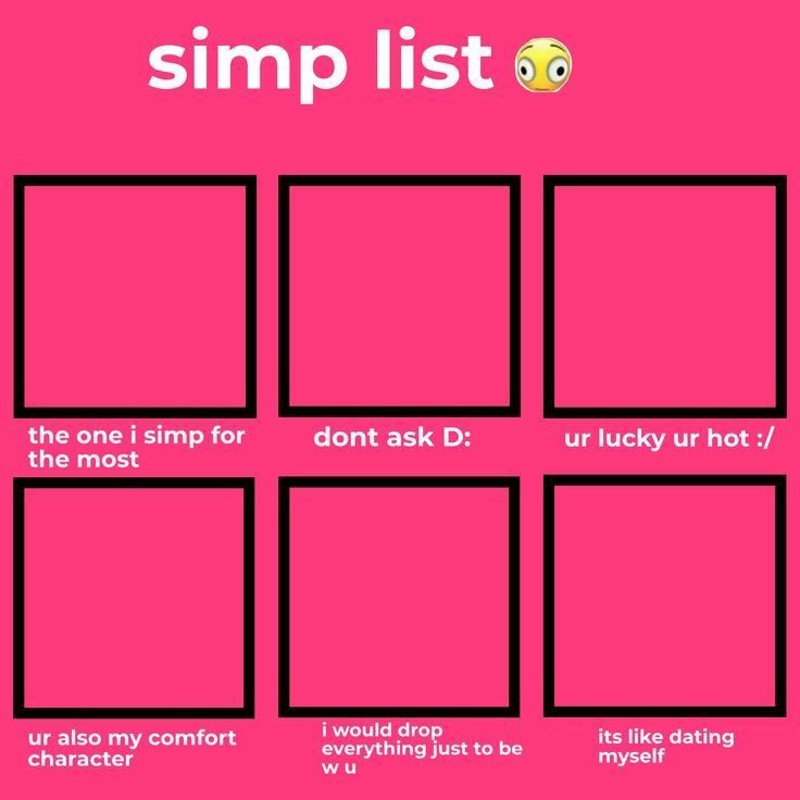 Simp List Blank Template Imgflip