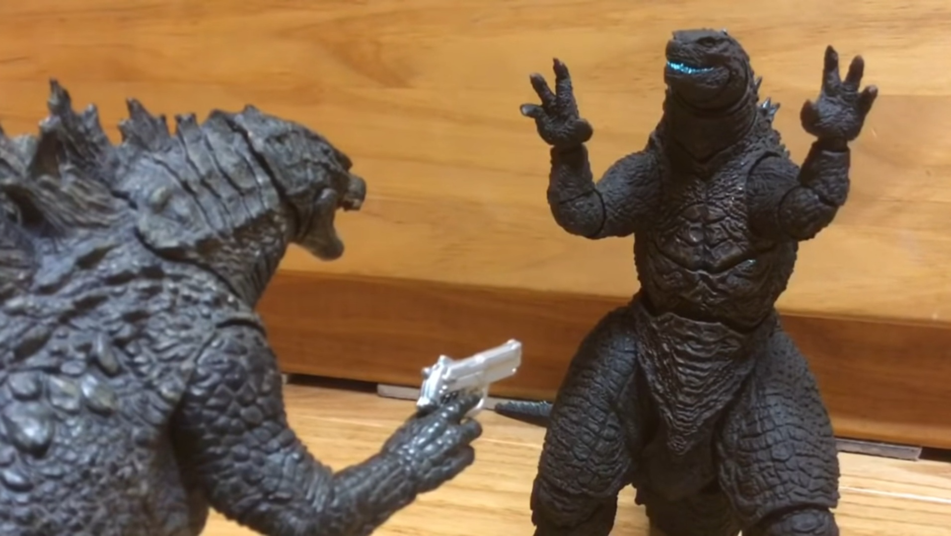 High Quality Godzilla Bribing Godzilla Blank Meme Template