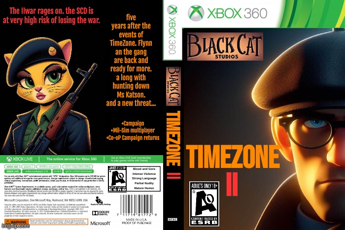 TimeZone II full cover idea | Blood and Gore
Intense Violence
Strong Language
Partial Nudity
Mature Humor | image tagged in timezone,cartoon,movie,game,full cover art,idea | made w/ Imgflip meme maker