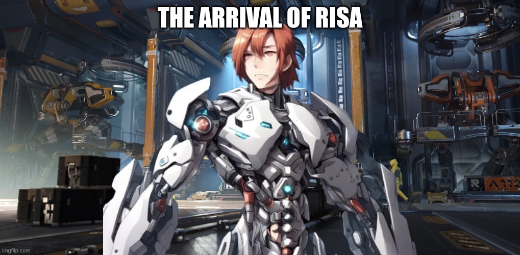 Welcome him or he will blast you away | THE ARRIVAL OF RISA | image tagged in new oc | made w/ Imgflip meme maker