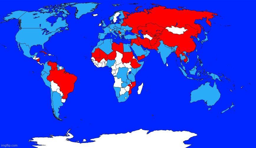 This is ww3 map | image tagged in ww3,world map | made w/ Imgflip meme maker
