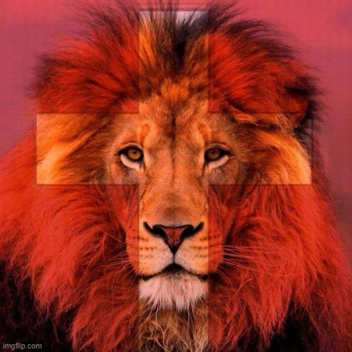 image of lion/cross | image tagged in lion | made w/ Imgflip meme maker