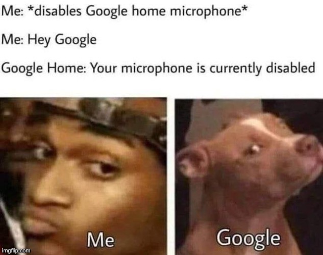 Hey Google, are you spying on me? | image tagged in memes | made w/ Imgflip meme maker