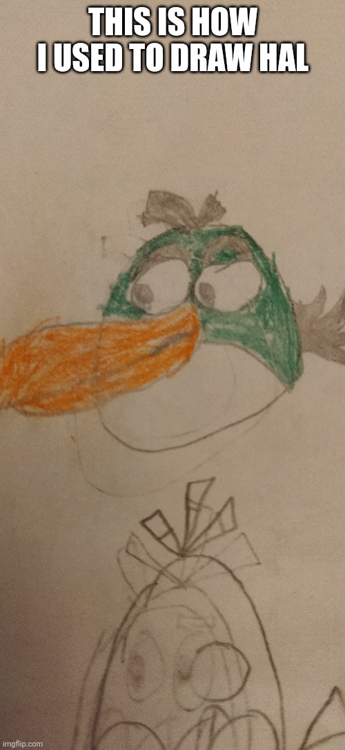 Yeah, I started off drawing some of the birds on one piece of paper | THIS IS HOW I USED TO DRAW HAL | image tagged in angry birds,very old art i made | made w/ Imgflip meme maker