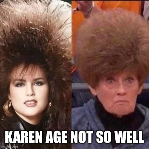 Release the Karen | KAREN AGE NOT SO WELL | image tagged in release the karen | made w/ Imgflip meme maker