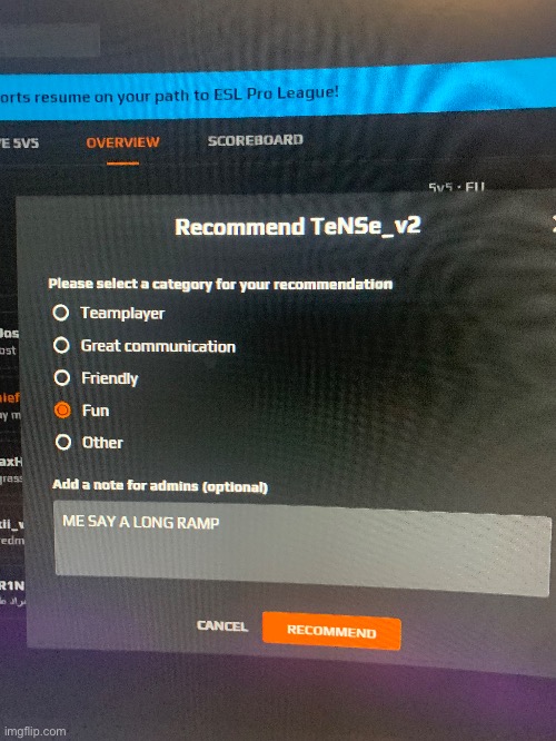 Yes it’s him. Trolled him on faceit | made w/ Imgflip meme maker