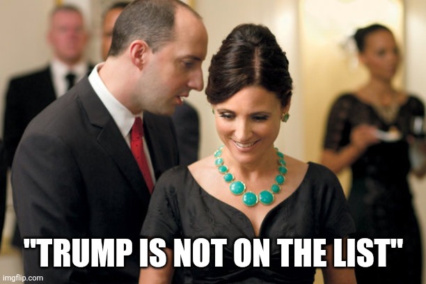 Liberal tears fliw | "TRUMP IS NOT ON THE LIST" | image tagged in gary from veep | made w/ Imgflip meme maker