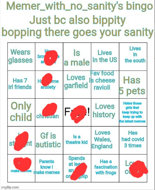 Memer_with_no_sanity's bingo | image tagged in memer_with_no_sanity's bingo | made w/ Imgflip meme maker