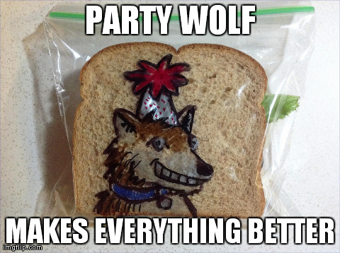 Party Wolf | PARTY WOLF MAKES EVERYTHING BETTER | image tagged in funny,wolf,partywolf,party,animals | made w/ Imgflip meme maker