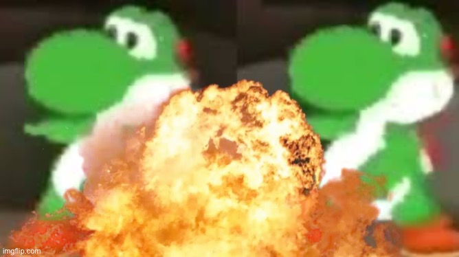 Double yoshi exploshi | made w/ Imgflip meme maker