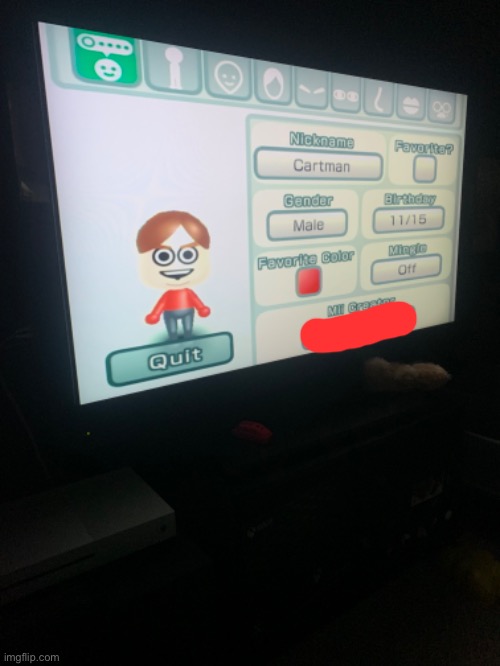 Here’s what I made on my Wii (also check comments) (It’ll be a nightmare to make Kyle as well ?) | made w/ Imgflip meme maker