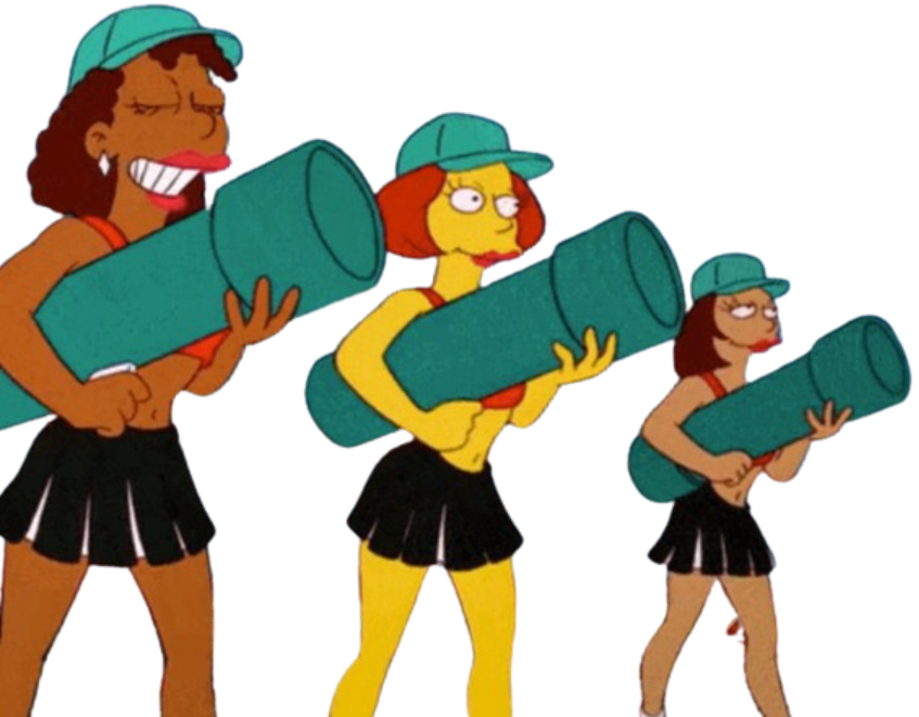 High Quality Simpsons T-Shirt Cannon Girls Transparent Background Blank Meme Template