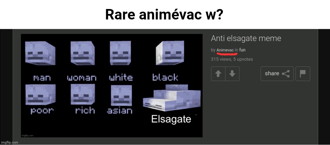 Real? | Rare animévac w? | image tagged in memes,funny | made w/ Imgflip meme maker