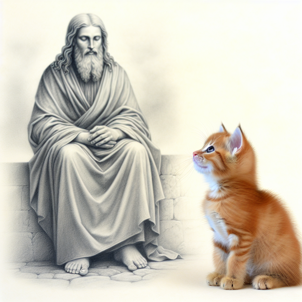 Kitten & Jesus Christ Blank Meme Template