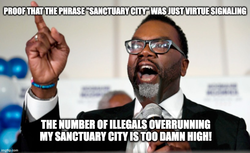 "Sanctuary city" does not mean what you think it means. | PROOF THAT THE PHRASE "SANCTUARY CITY" WAS JUST VIRTUE SIGNALING; THE NUMBER OF ILLEGALS OVERRUNNING MY SANCTUARY CITY IS TOO DAMN HIGH! | image tagged in sanctuary,chitcago,chicago | made w/ Imgflip meme maker