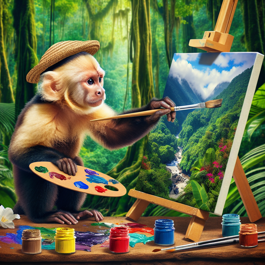 High Quality Monkey Painting Blank Meme Template