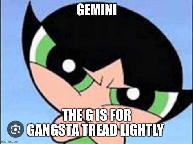 DONT PLAY | GEMINI; THE G IS FOR GANGSTA TREAD LIGHTLY | image tagged in aggressive | made w/ Imgflip meme maker