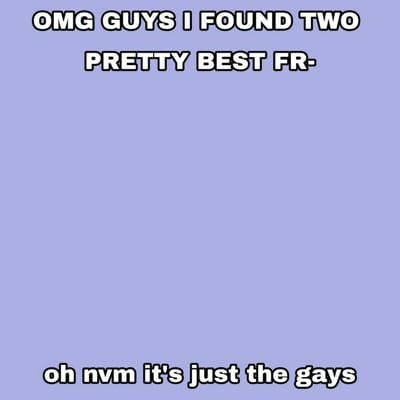 pretty gay bffs Blank Meme Template