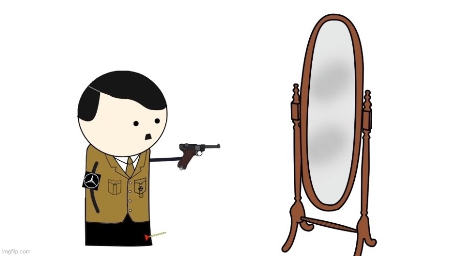 Oversimplified Hitler shooting himself | image tagged in oversimplified hitler shooting himself | made w/ Imgflip meme maker