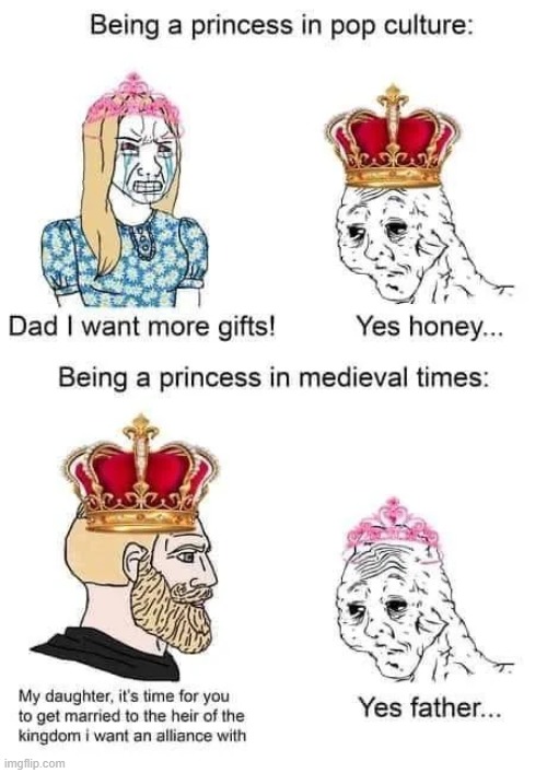 image tagged in princess,gifts,marriage,pop culture,medieval | made w/ Imgflip meme maker