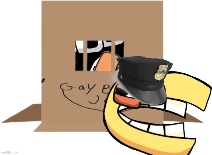 Context: Lowercase F and Lowercase N are in gay baby jail, with C (who's wearing a Cop hat) guarding it | made w/ Imgflip meme maker