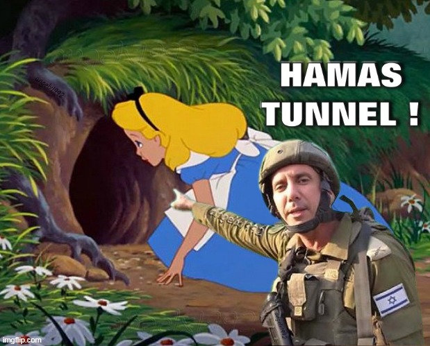 image tagged in hamas,disney,alice in wonderland,free palestine,idf,israel | made w/ Imgflip meme maker